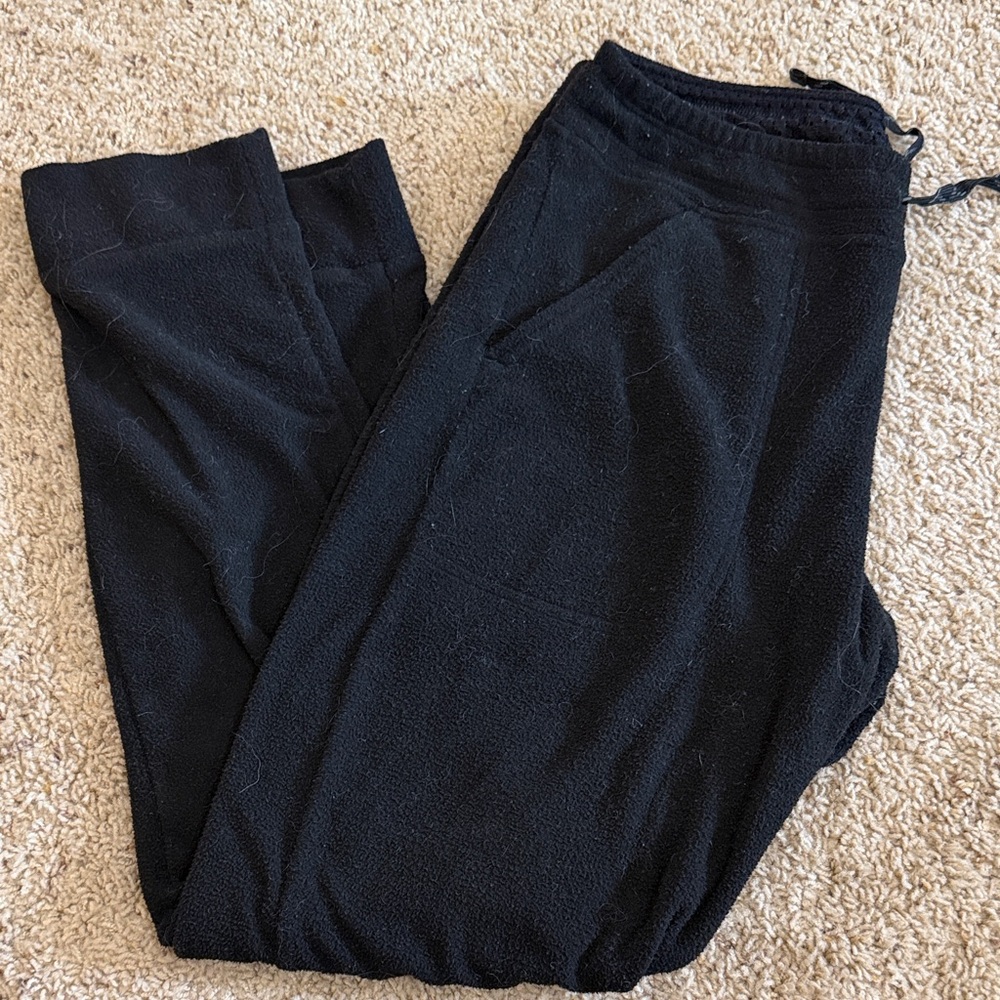 Patagonia women’s Black Fleece Joggers with Drawstring